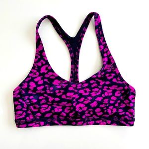Lululemon Sports Bra Cherry Cheetah Ultra Violet Size 6